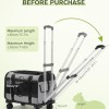 Pecute Dog Carrier with Wheels Airline Approved, Cat Dog Travel Carrier with Sunshade, Retractable Aluminum Alloy Tie Rod und Silent Wheel, Pet Carrier Collapsible for Cats Puppies(18"L x 12"W x 13"H) - Image 2