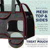 Katziela Pet Carrier - Airline Approved - TSA Approved Pet Carrier for Small Dogs and Cats - Soft FAA Travel Airplane Dog Carrier Luggage (Black/Red) - Image 6