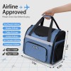 Petskd Pet Backpack Carrier 17x11x9.5 Alaska Airline Approved for 1-15 LBS Small Cats and Dogs(Blue) - Image 2