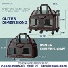 Katziela Pet Carrier - Airline Approved - TSA Approved Pet Carrier for Small Dogs and Cats - Soft FAA Travel Airplane Dog Carrier Luggage (Black/Red) - Image 3