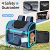Petskd Pet Backpack Carrier 17x11x9.5 Alaska Airline Approved for 1-15 LBS Small Cats and Dogs(Blue) - Image 3